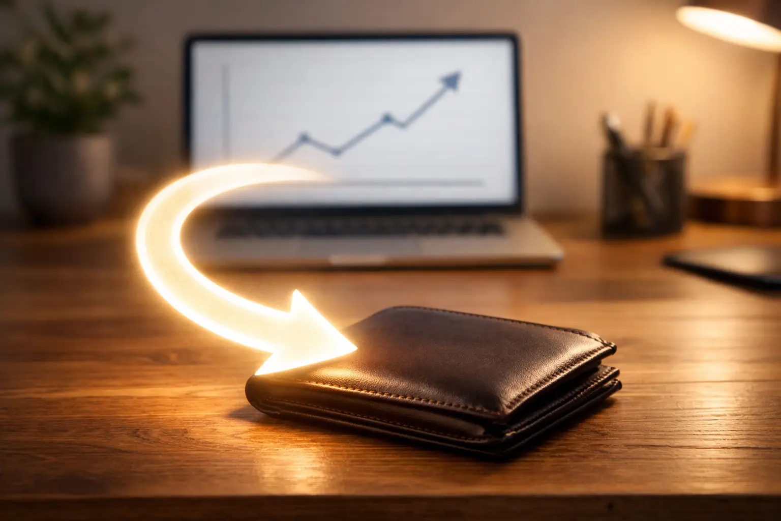 Symbolische Darstellung von Cashback mit zurückfliessendem Guthaben