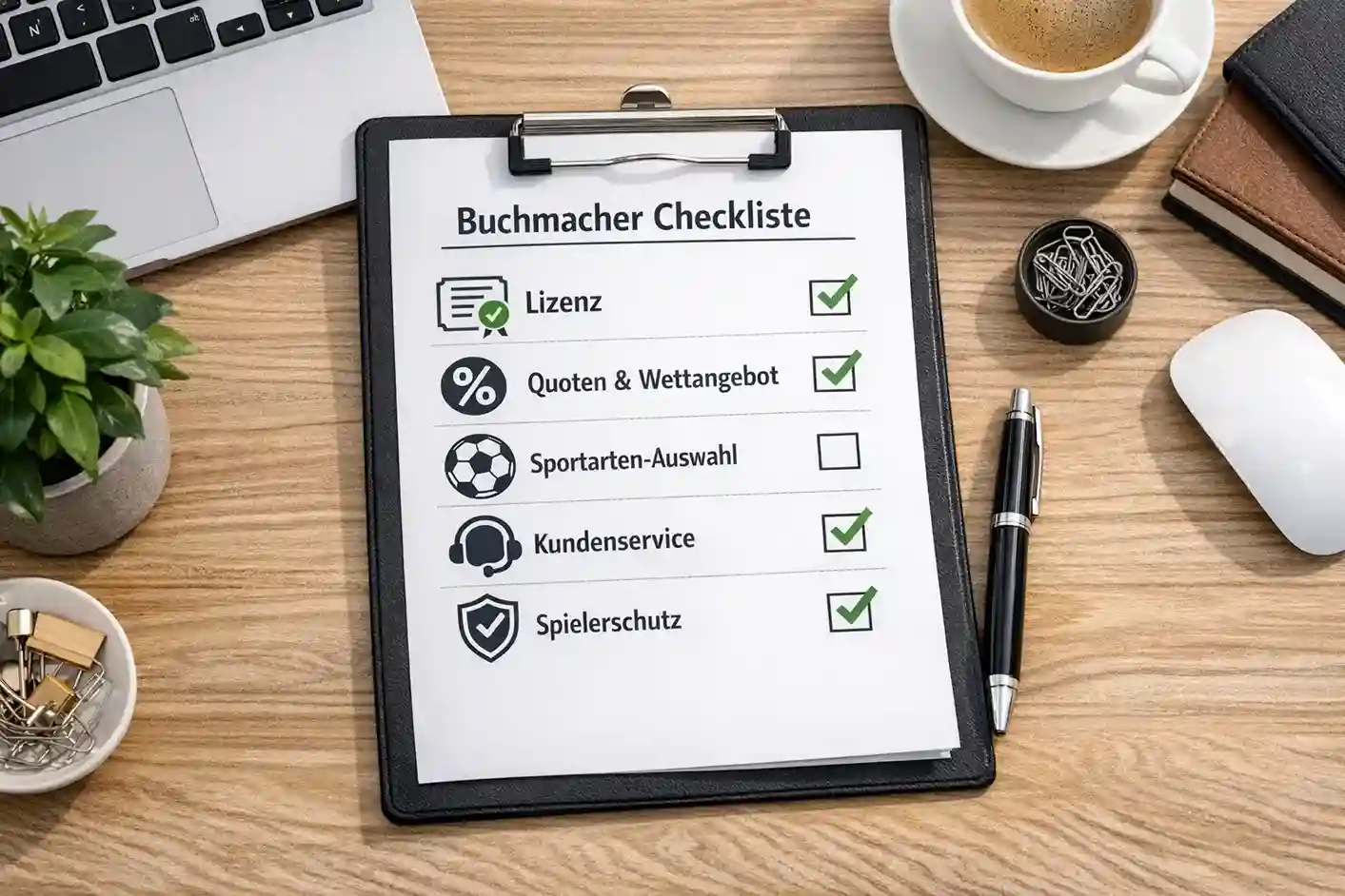Checkliste mit Kriterien für seriöse Wettanbieter