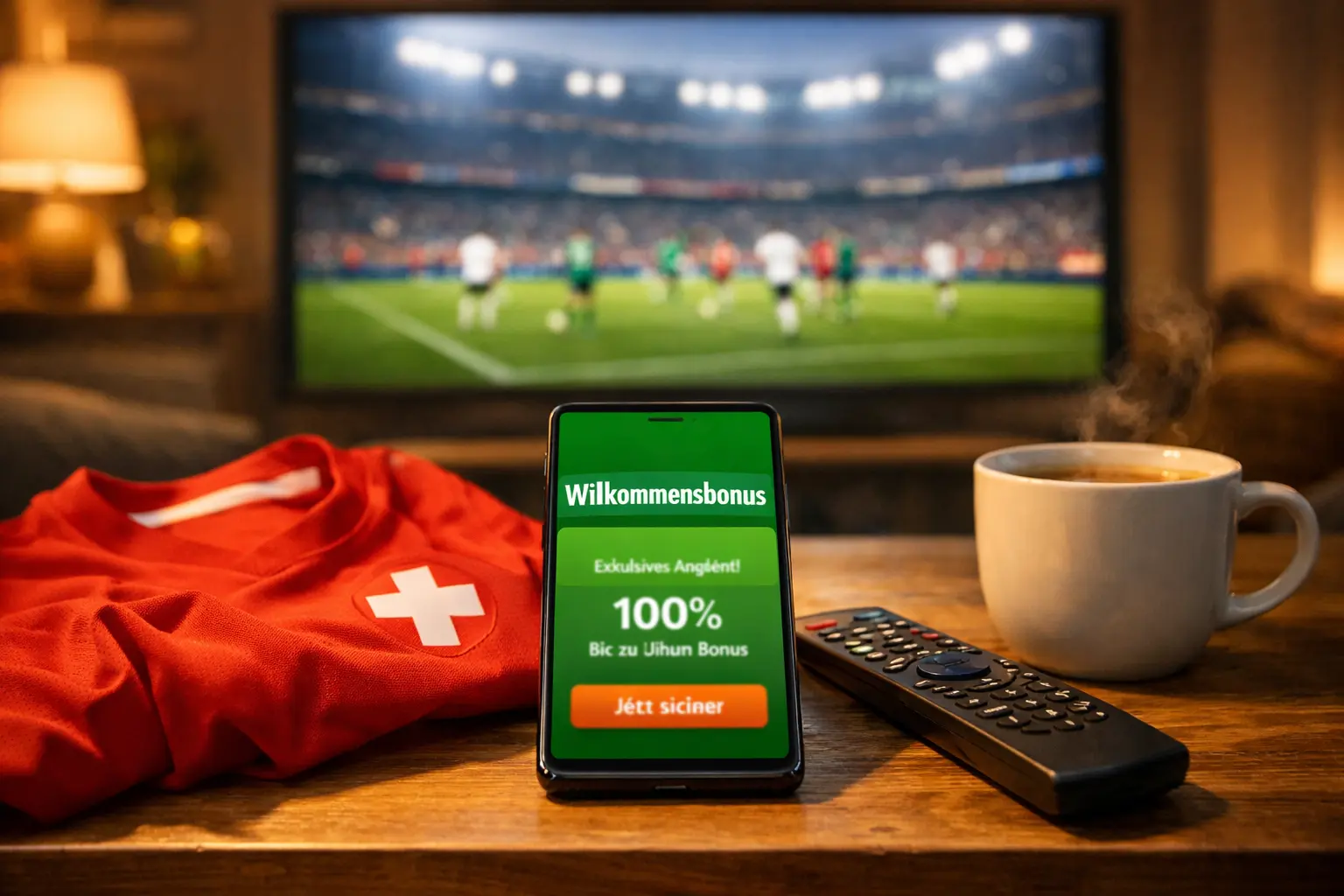 Schweizer Sportwetten Willkommensbonus Darstellung mit Sportmotiven